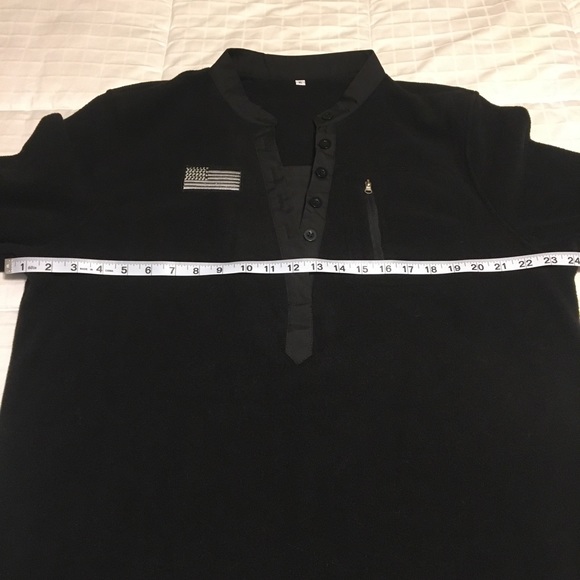 NWOT Black Fleece Pullover Womens (XL) American Flag Patch - Picture 8 of 9